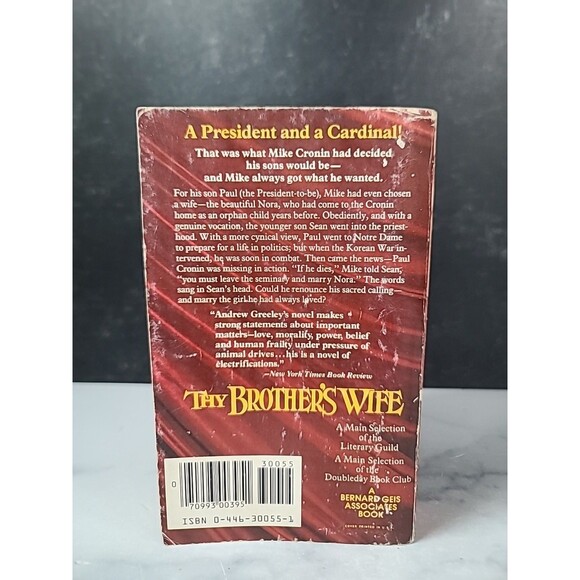 Thy Brother's Wife By Andrew M. Greeley Paperback - Picture 9 of 10
